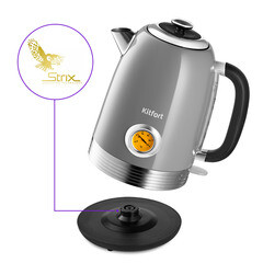 Электрический чайник Kitfort КТ-6605 1,7 л серый/черный - фото 6