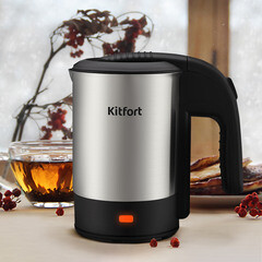 Электрический чайник Kitfort КТ-6190 0,5 л хром/черный - фото 2