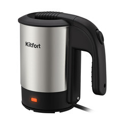 Электрический чайник Kitfort КТ-6190 0,5 л хром/черный - фото 1