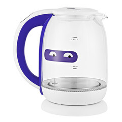 Электрический чайник Kitfort КТ-6140-1 1,7 л бело-фиолетовый - фото 2