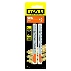 Пилки для лобзика Stayer T101D (15990-4_z02) по дереву L75 мм прямой рез (2 шт.) - фото 2