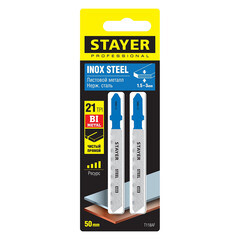 Пилки для лобзика Stayer T118A (15993-1.4_z02) по металлу L50 мм прямой рез (2 шт.) - фото 2