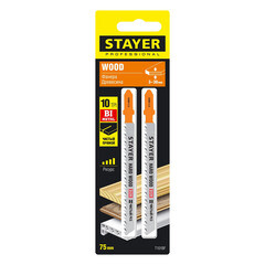 Пилки для лобзика Stayer T101BF (159901-2.5_z02) по дереву L75 мм прямой рез (2 шт.) - фото 2