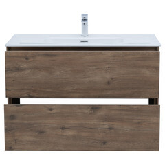 Тумба под раковину Lavelly Cube 100 см подвесная дуб рустик (00316637) - фото 13