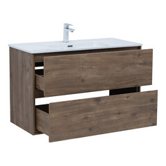 Тумба под раковину Lavelly Cube 100 см подвесная дуб рустик (00316637) - фото 10