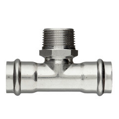 Тройник Valtec (VTi.933.I.280628) 28 мм х 1 НР(ш) х 28 мм нержавеющая сталь - фото 4