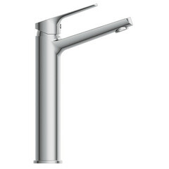 Смеситель для раковины высокий Cersanit Flavis однорычажный хром (63038) - фото 4