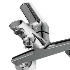 Смеситель для ванны Cersanit Flavis хром однорычажный с коротким изливом без лейки (63035) - фото 2