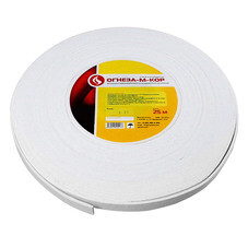 Лента уплотнительная Огнеза МКОР без скотча негорючая кремнеземная 3х20 мм 25 м