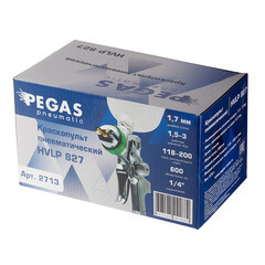 Краскопульт пневматический Pegas Pneumatic HVLP827 1/4 0,6 л (2713) - фото 6