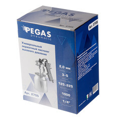 Краскопульт пневматический Pegas Pneumatic 1/4 0,7 л (2705) - фото 2