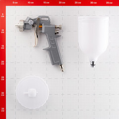 Краскопульт пневматический Pegas Pneumatic 1/4 0,6 л (2707) - фото 2