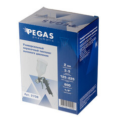 Краскопульт пневматический Pegas Pneumatic 1/4 0,6 л (2708) - фото 3