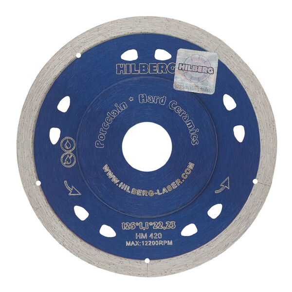 Диск алмазный по керамограниту Hilberg Extra Thin 125x22,2x1,1 мм ...