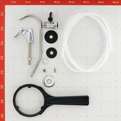 Фильтр для жесткой воды Гейзер Стандарт трехступенчатый проточный с краном 1 мкм 10SL - фото 3