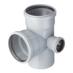 Крестовина Valfex d110х110х50 мм 87° пластиковая двухплоскостная правая для внутренней канализации (28211150) - фото 1