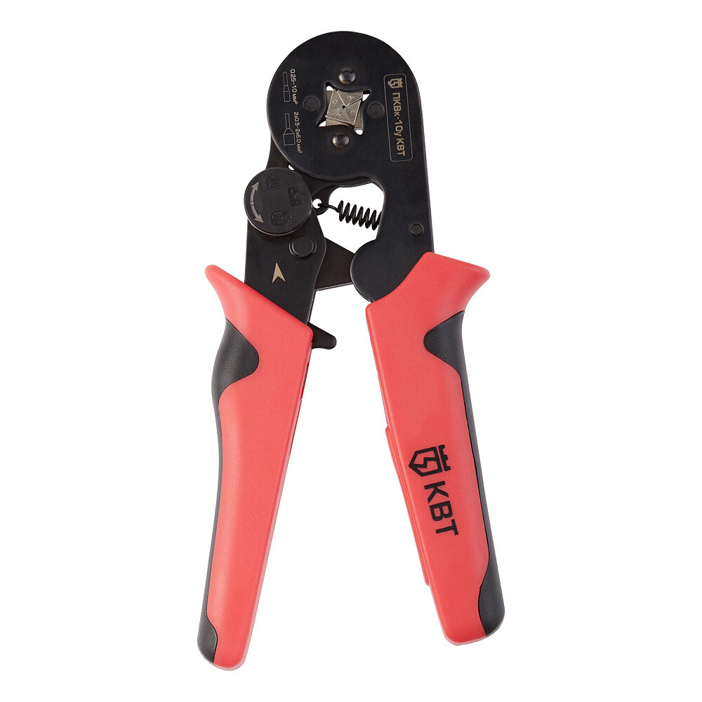 Изображение товара Пресс-клещи КВТ ПКВк-10у для обжима втулочных наконечников 0,25-10 кв мм