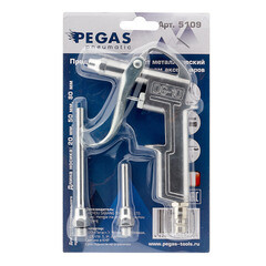 Пистолет пневматический Pegas Pneumatic 1/4 продувочный 3 сопла (5109) - фото 2