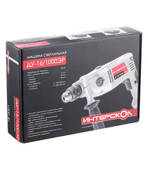Дрель сетевая ударная Интерскол ДУ-16/1000ЭР 1000 Вт ключевой патрон (57.1.3.00) - фото 12