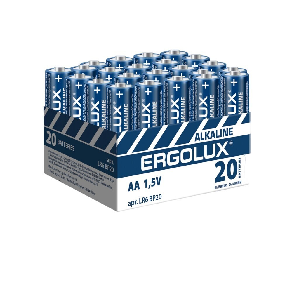 Изображение товара Батарейки АА ERGOLUX Alkaline LR6 (480 шт) для бытовых устройств