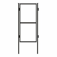 Изображение товара Калитка распашная каркас со столбом 1х1,5 м серая