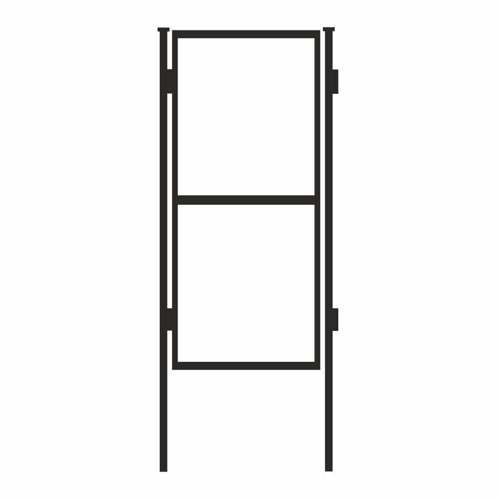 Изображение товара Распашная калитка каркасная со столбом 1x1,5 м серого цвета Таврос