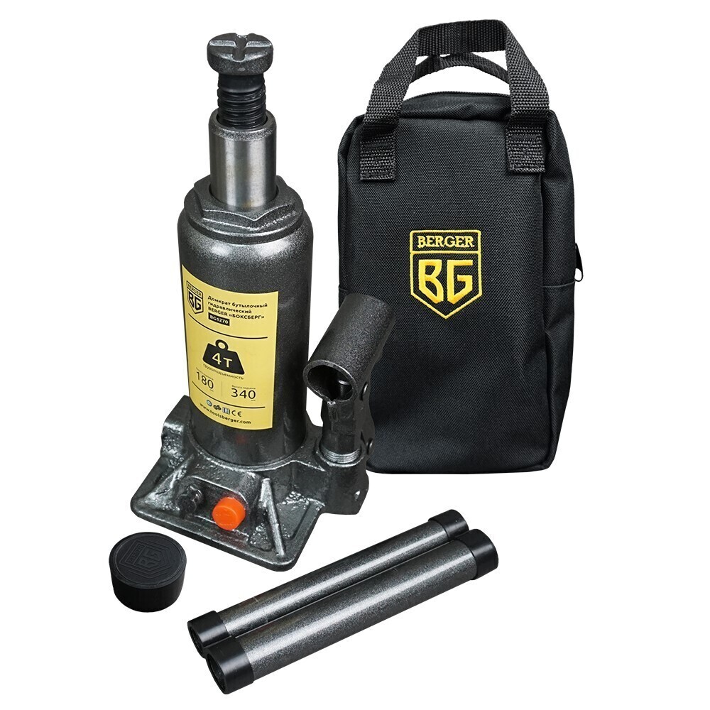 Изображение товара Гидравлический бутылочный домкрат Berger 4 тонн BG1270 для автосервиса
