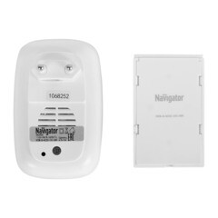 Звонок Navigator (612706) беспроводной с кнопкой 29 мелодий белый - фото 2