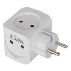 Разветвитель 4 розетки Эра 16 А 220 В 3,5 кВт белый (Б0005103) - фото 2