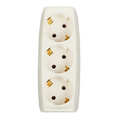 Разветвитель 3 розетки Эра 16 А 220 В 3,5 кВт слоновая кость (Б0002370) - фото 3