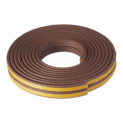 Уплотнитель для окон и дверей 9х4 мм 6 м (3+3 м) E профиль самоклеящийся коричневый - фото 2