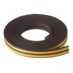 Уплотнитель для окон и дверей 9х4 мм 6 м (3+3 м) E профиль самоклеящийся черный - фото 2