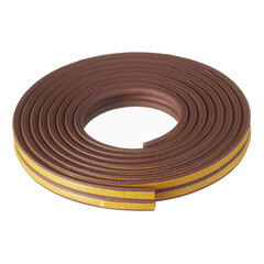Уплотнитель для окон и дверей 9х5,5 мм 6 м (3+3 м) Р профиль самоклеящийся коричневый - фото 3