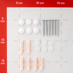 Полки для ванной Граф Держалкин с полотенцедержателем металл белые (3 шт.) - фото 3
