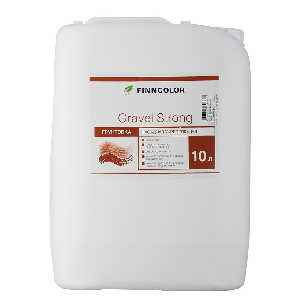 Изображение товара Фасадный грунт Finncolor Gravel Strong 10 л для минеральных поверхностей, акриловый концентрат
