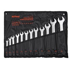 Изображение товара Набор гаечных ключей комбинированных AV Steel 8-24 мм (AV-031212) (12 шт.)