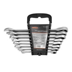 Изображение товара Набор гаечных ключей с трещоткой AV Steel 8-19 мм (AV-035080) (8 шт.)