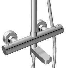 Душевая система Cersanit Vivo с верхним душем с лейкой с изливом хром (64530) - фото 2