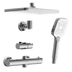 Душевая система Cersanit Vivo с верхним душем с лейкой с изливом хром (64530) - фото 7