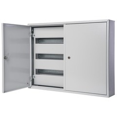 Щит распределительный навесной Dekraft ЩРН-90 металлический IP31 520х685х120 мм 90 модулей с замком - фото 1