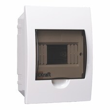 Щит распределительный встраиваемый Dekraft пластиковый IP41 222х172х92 мм 6 модулей прозрачная дверь (31002DEK)
