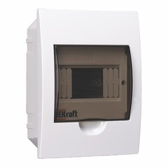 Изображение товара Щит распределительный встраиваемый Dekraft пластиковый IP41 222х172х92 мм 6 модулей прозрачная дверь