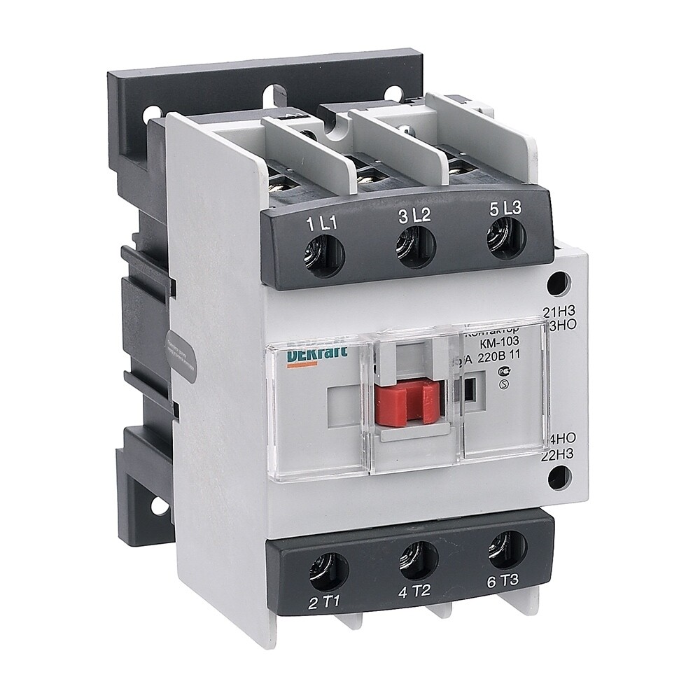Изображение товара Модульный контактор Dekraft КМ-103 95А 220В для управления двигателями