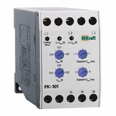 Реле контроля фаз модульное Dekraft РК-101 380 В 5 А тип AC (23300DEK)