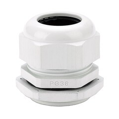 Изображение товара Сальник Dekraft PG 36 для кабеля диаметром 23-32 мм IP55 пластиковый белый (32157DEK)