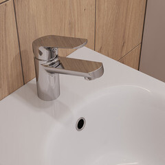 Смеситель для раковины Cersanit Flavis однорычажный хром (63037) - фото 2