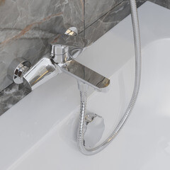 Смеситель для ванны Cersanit Flavis хром однорычажный с коротким изливом без лейки (63035) - фото 6