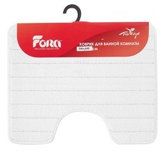 Коврик для туалета белый 50х60 см Fora Wave (FOR-PP-WAV50-60W) - фото 3