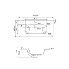 Раковина для тумбы Iddis Edifice 100 см (0101000i28) - фото 6