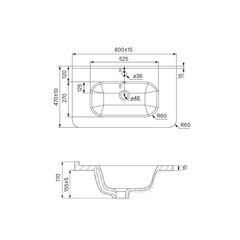Раковина для тумбы Iddis Edifice 80 см (0108000i28) - фото 7